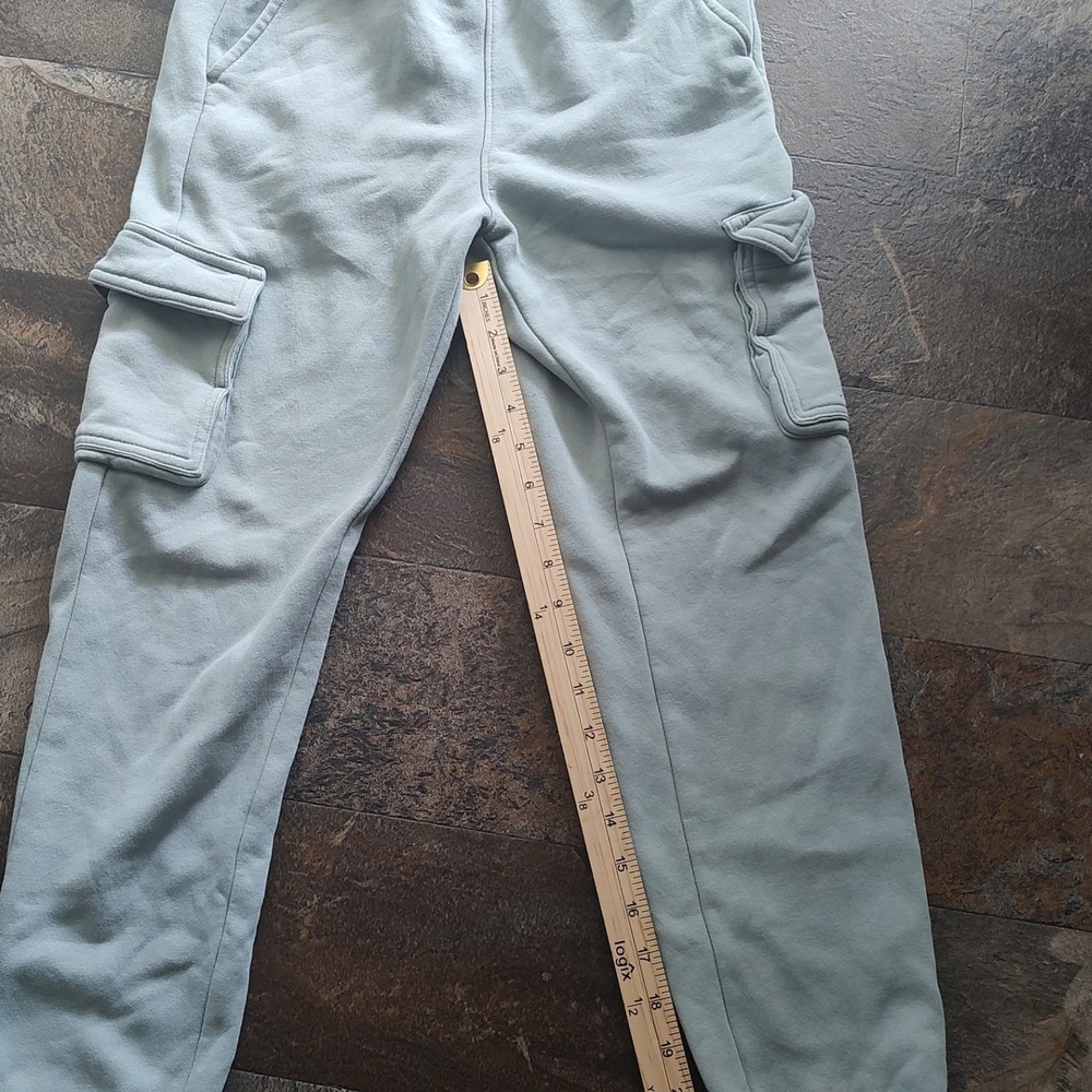Wonder Nation Cargo Sweatpants Kids Size L 10-12 Sage Green Excellent Joggers